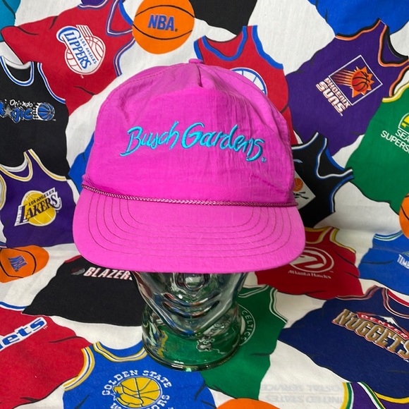 Vintage Accessories Vintage Busch Gardens Nylon Rope Snapback Hat